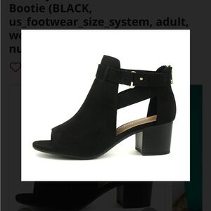 Cityclassified Black Open-Toe Ankle Booties
